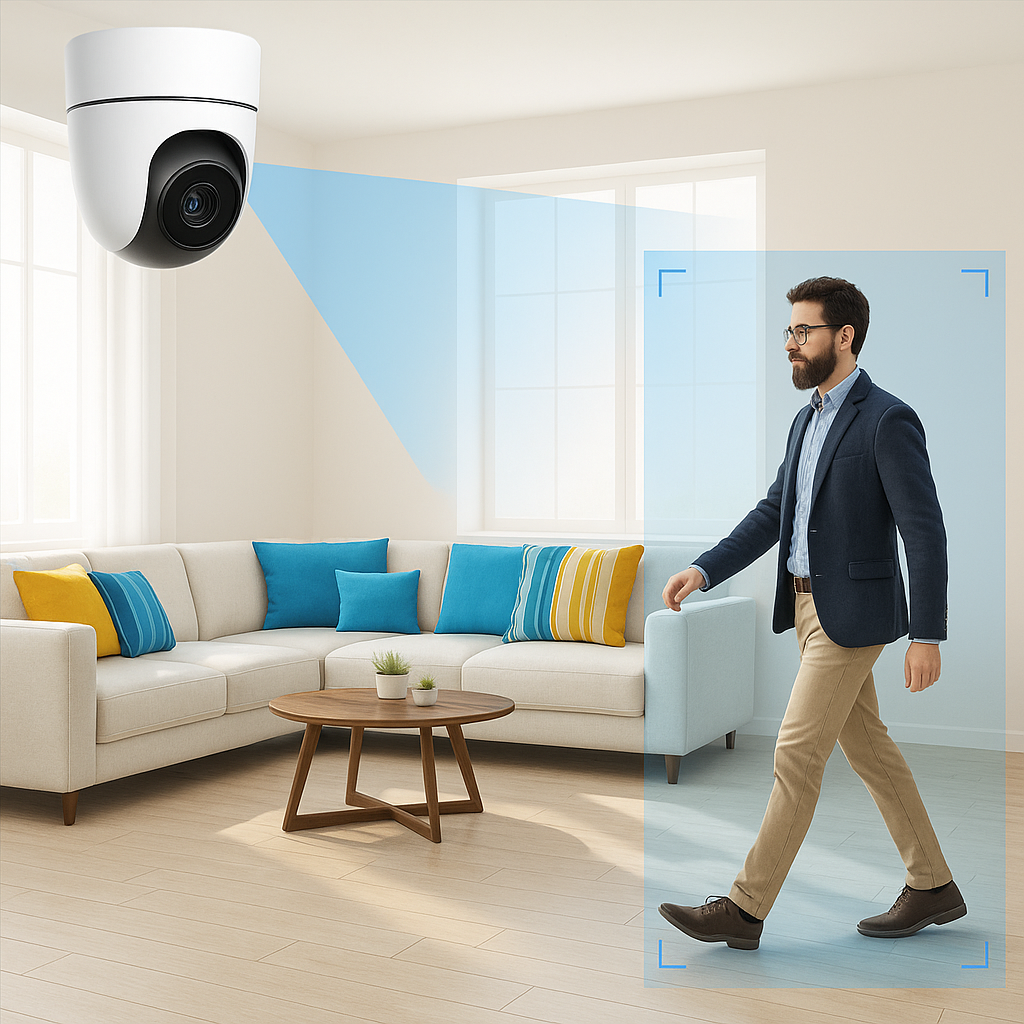 מצלמת אבטחה חכמה עם שליטה מהנייד